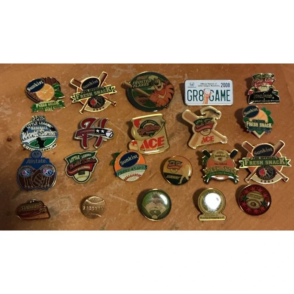 Lot Of 21 Little League World Series Baseball Pins 2004-2012, Sunkist,‎ Subway….